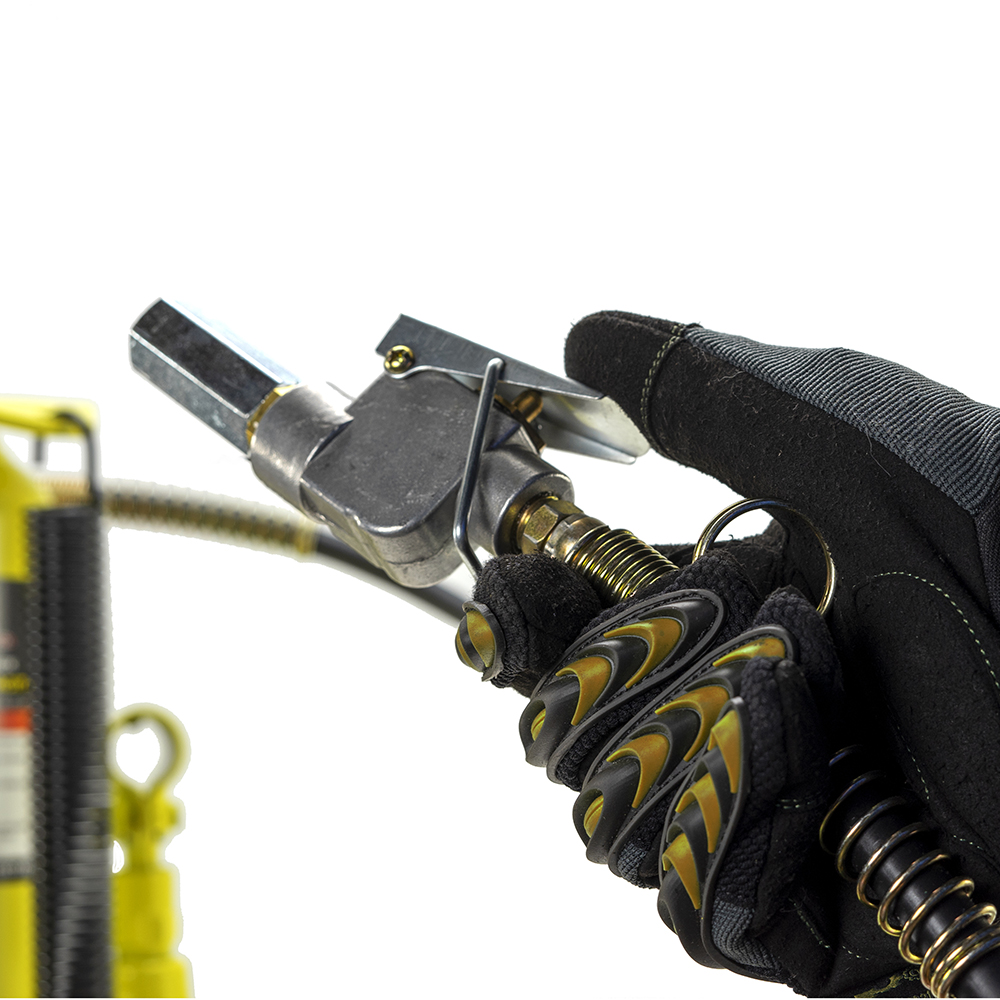 Yellow Jackit 20 Ton Air/Manual Bottle Jack (Welded Base) - Image 4