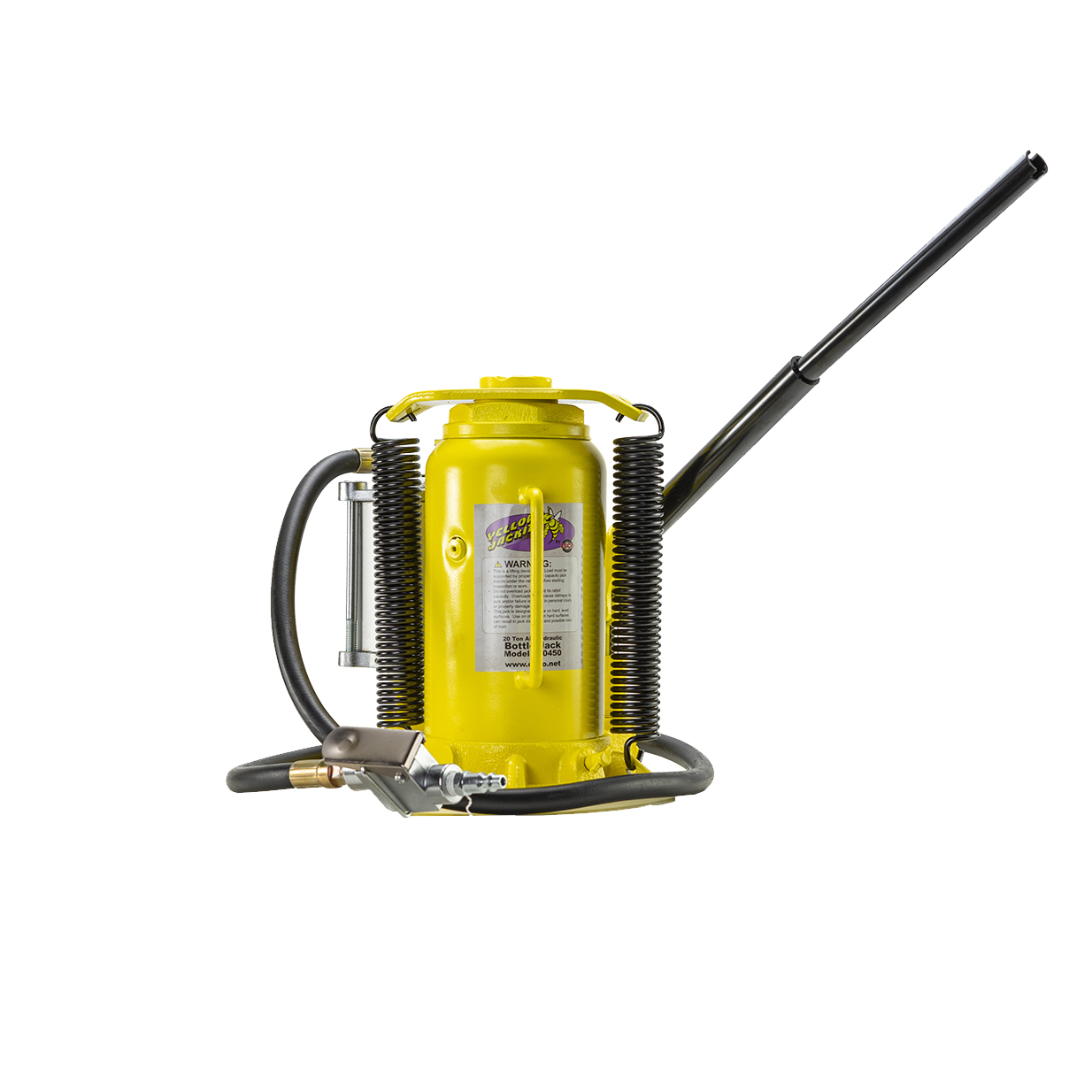 Yellow Jackit 20 Ton Air/Manual Bottle Jack (Screw On Base) - Image 4
